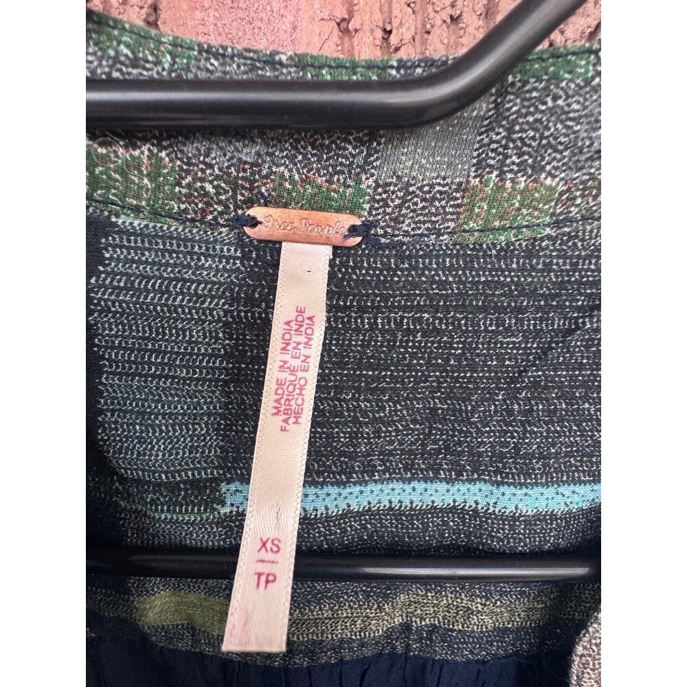 Free People Agnes Short Sleeve Ruffle V Neck Printed Floral Mini Dress .XS - Picture 8 of 10